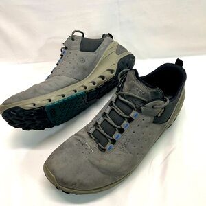 ECCO BIOM MENS SNEAKERS ATHLETIC RUN CROSS FIT HIKING GRAY‎ W/BLUE ACCENTS SZ 13